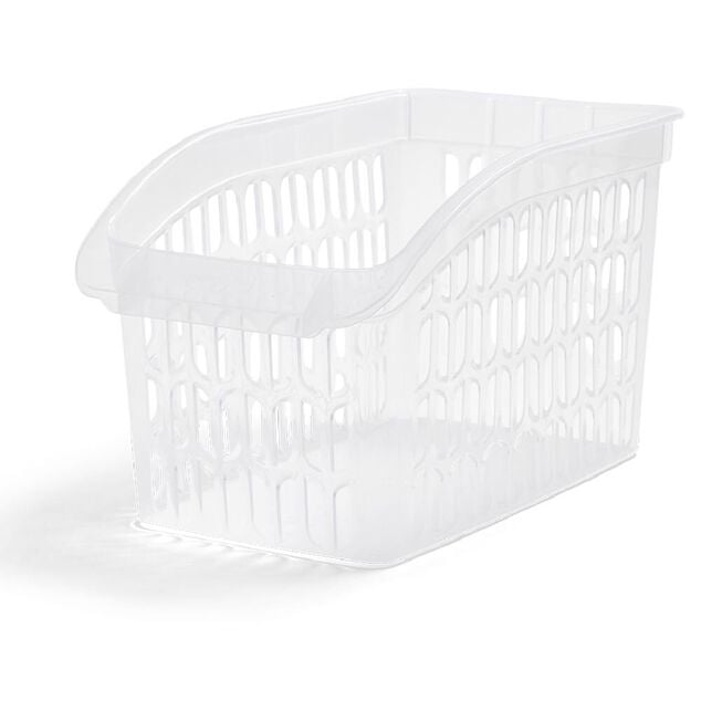 Panier de rangement en plastique transparent 30x18xH.17,5cm