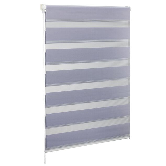 Store enrouleur avec ou sans per&ccedil;age jour nuit gris 55x160cm