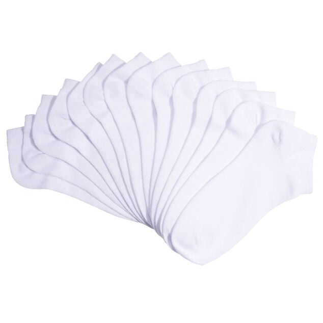 Lot 7 paires chaussettes tige basse coton et polyester - 3 coloris