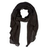 Foulard plissé noir pailleté