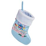 Chaussette de Noël Disney Stitch Aloha Christmas bleu et blanc H27cm
