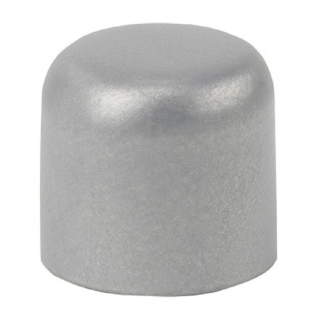 Embout tringle &agrave; rideau &Oslash;16 mm m&eacute;tal forme arrondie gris mat x2
