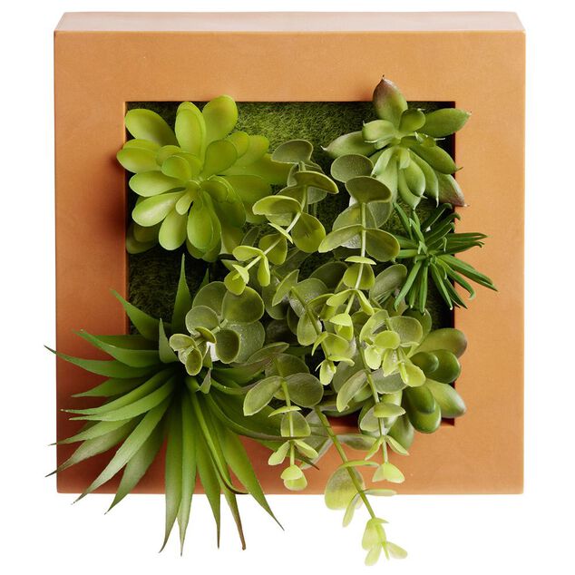 Cadre v&eacute;g&eacute;tal plante artificielle murale