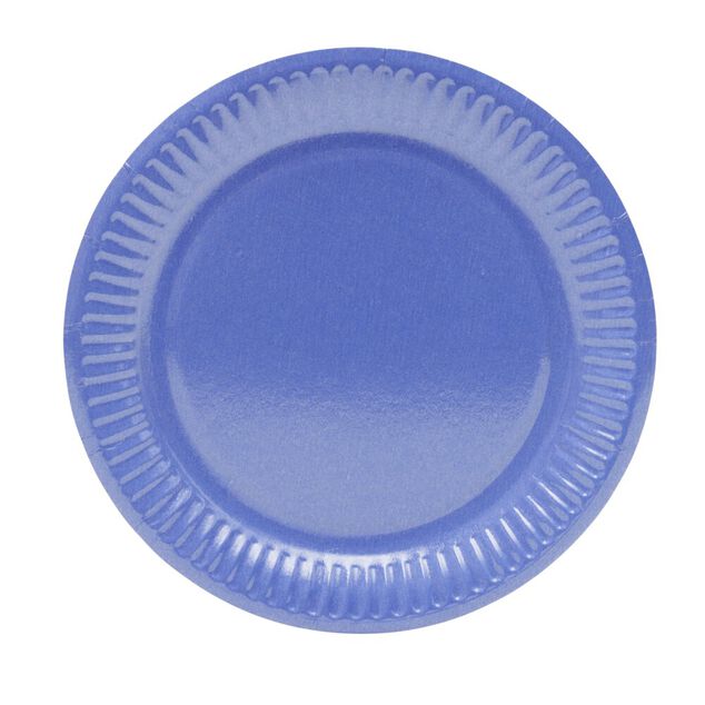 Lot de 10 assiettes en carton &Oslash;18cm bleu nuit