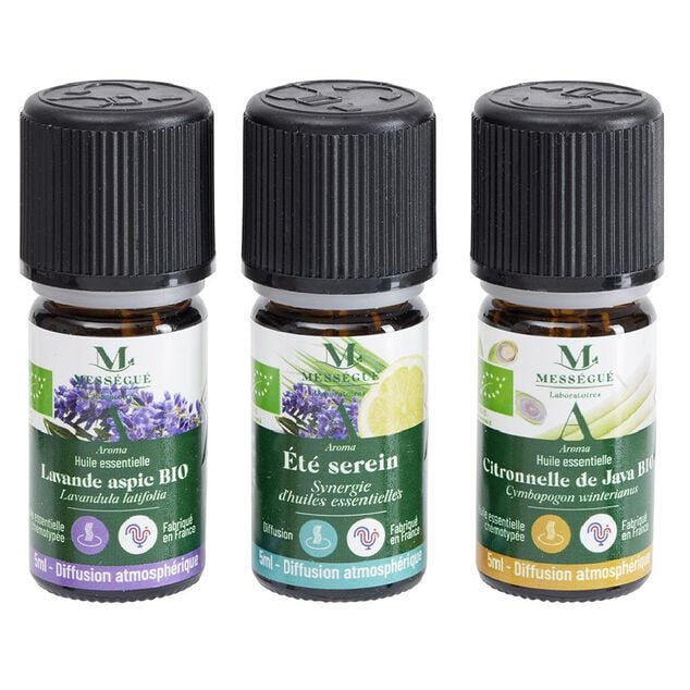 Kit &eacute;t&eacute; paisible huile essentielle bio 5ml x3