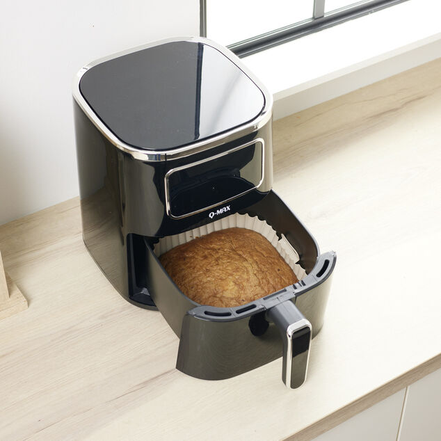 Moule en silicone noir pour friteuse sans huile et &agrave; air 20x20xH6,5cm