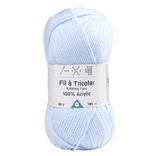 Fil &agrave; tricoter acrylique 50g bleu ciel