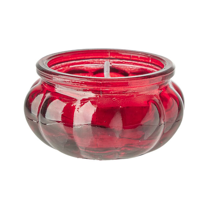 Photophore rond en verre gris Ø6xH3cm