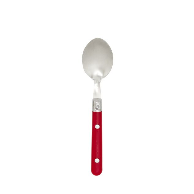 M&eacute;nag&egrave;re 16 pi&egrave;ces inox manche plastique rouge