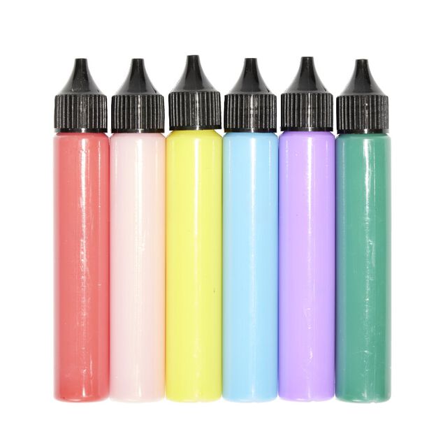 Lot de 6 tubes de peinture 3D acrylique 30ml
