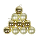 Boule de Noël dorée brillante et mate x10
