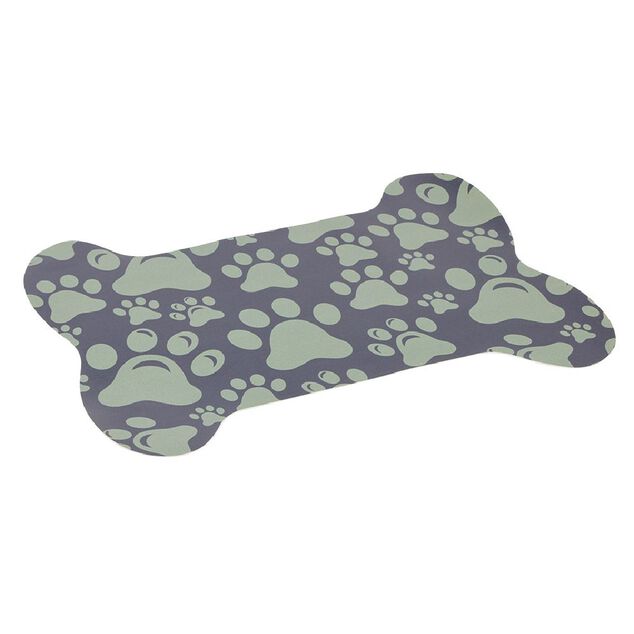 Tapis repose gamelle animaux 39x50cm (3 modèles)