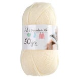 Pelote de fil &agrave; tricoter en acrylique &eacute;cru x10