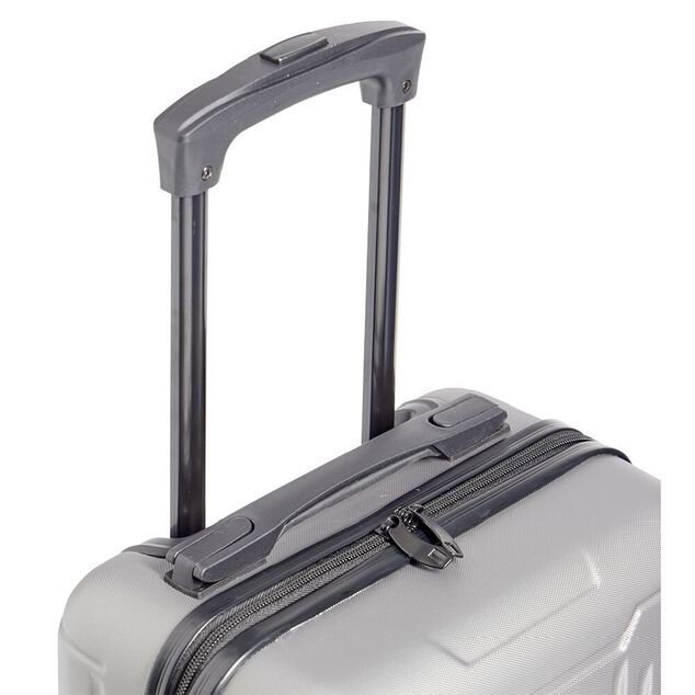 Valise cabine 26L rigide trolley 4 roues amovibles 51cm grise