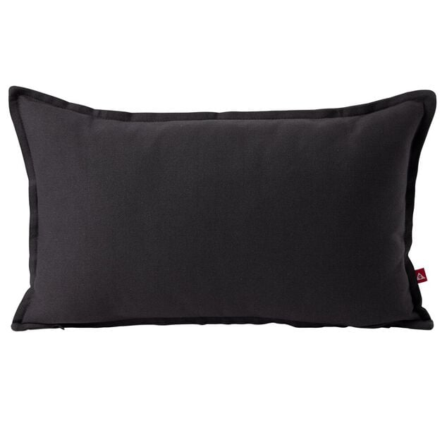 Housse de coussin coton Panama 30x50cm gris
