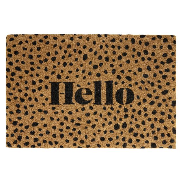 Paillasson coco rectangulaire Hello 40x60cm