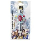 Fontaine de glace feu d'artifice bouteille chiffre 0