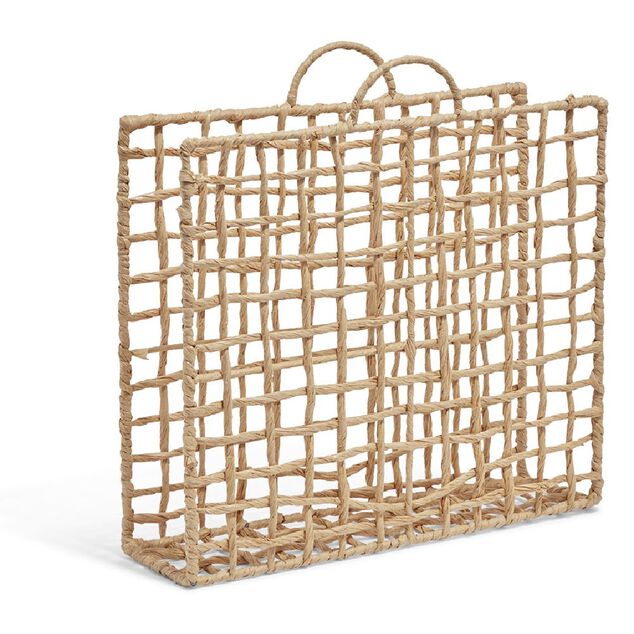 Porte-magazine effet osier L39X10 cm