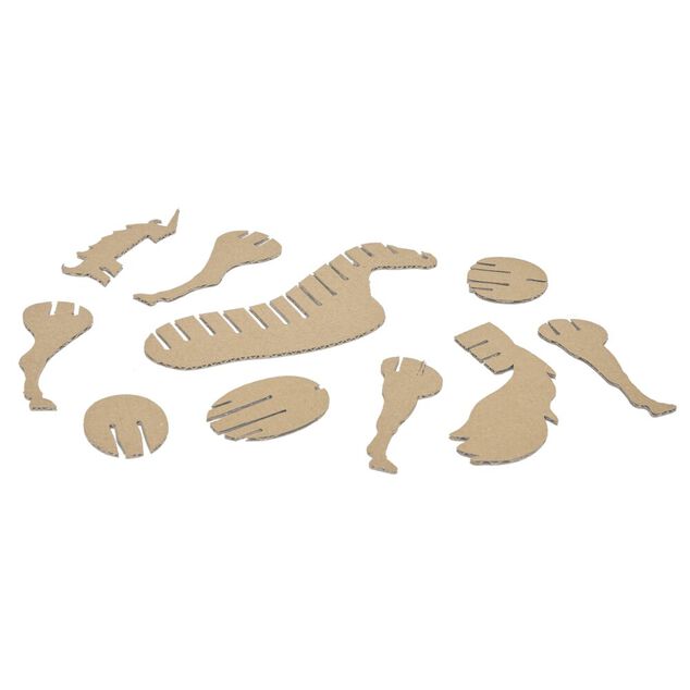 Puzzle 3D en papier carton brun (4 modèles)