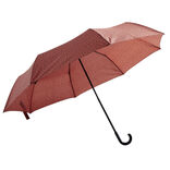 Parapluie pliable manuel terracotta et fleur noir L24cm