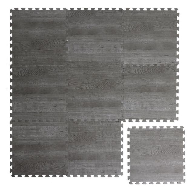 Dalle de protection piscine et spa x9 mousse parquet 50x50cm
