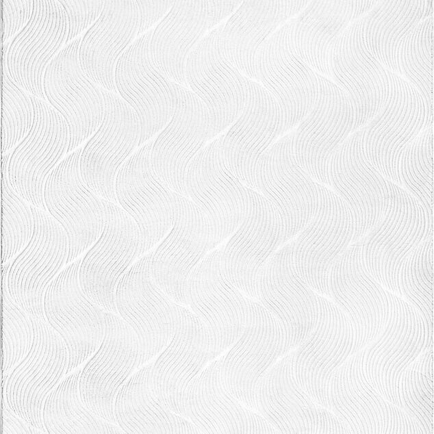 Tapis  motif emboss&eacute; vague L230X160 cm polyester blanc
