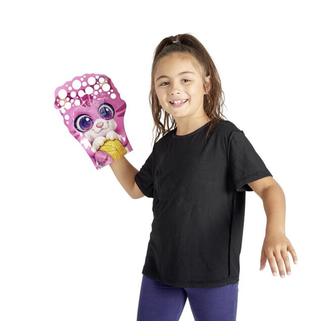 Gant plastique pour bulles de savon 14x22cm (3 modèles)