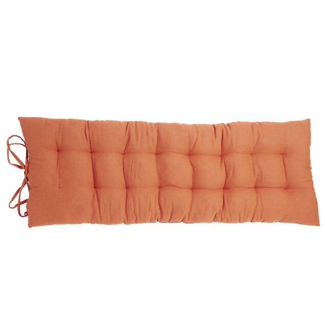 Coussin de banc 40x120cm polycoton orange