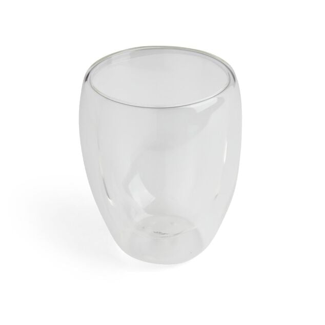 Tasse double paroi verre transparent x2 350ml