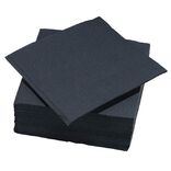 Serviette carr&eacute;e noire Tex Touch 2 plis en papier x40