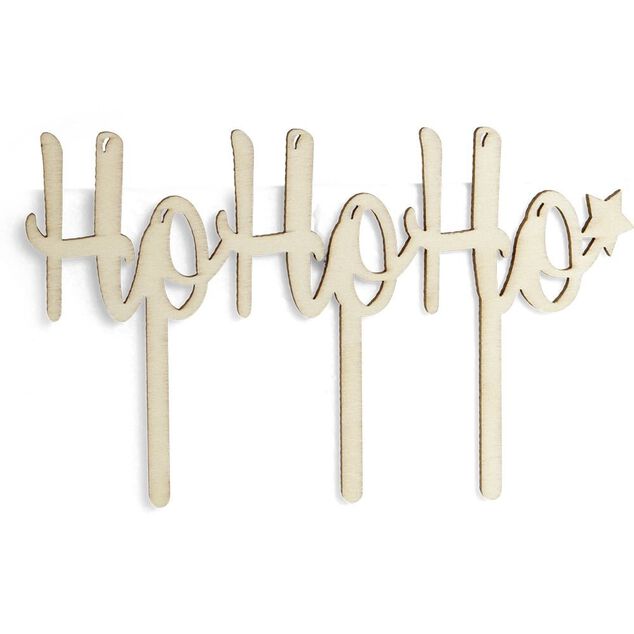 D&eacute;coration pour g&acirc;teau de No&euml;l en bois (4 mod&egrave;les)