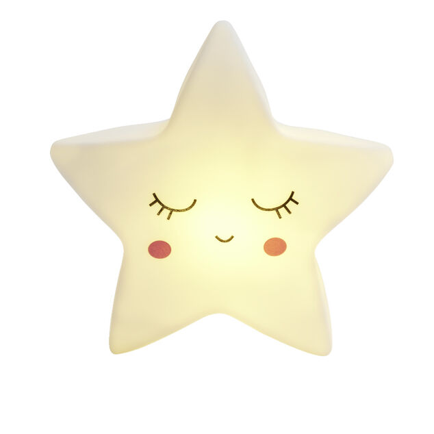 Veilleuse &agrave; LED ourson/lune/&eacute;toile H12,5cm-3 mod&egrave;les