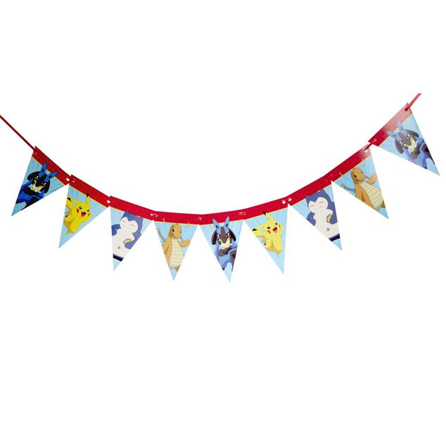 Guirlande fanion Pok&eacute;mon papier 2,3m
