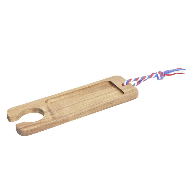 Planche &agrave; tapas en bois d'acacia avec porte-verre 8x25cm