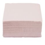 Serviette cocktail 25x25cm papier tex touch rose clair x40