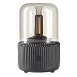 Diffuseur d'huile essentiel ampoule cuivre socle noir Ø10xH15cm