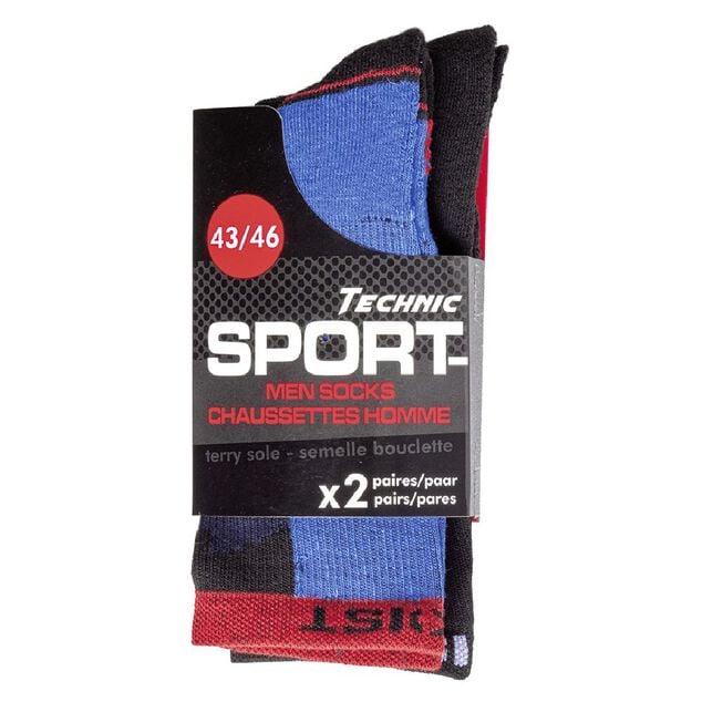 Chaussettes de sport x2 T43/46 (3 mod&egrave;les)