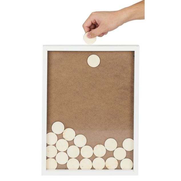 Livre d'or cadre message 50 pi&egrave;ces 30x40cm