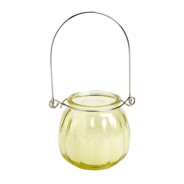 Bougie citronnelle dans verre &agrave; suspendre &Oslash;8x7cm (3 mod&egrave;les)
