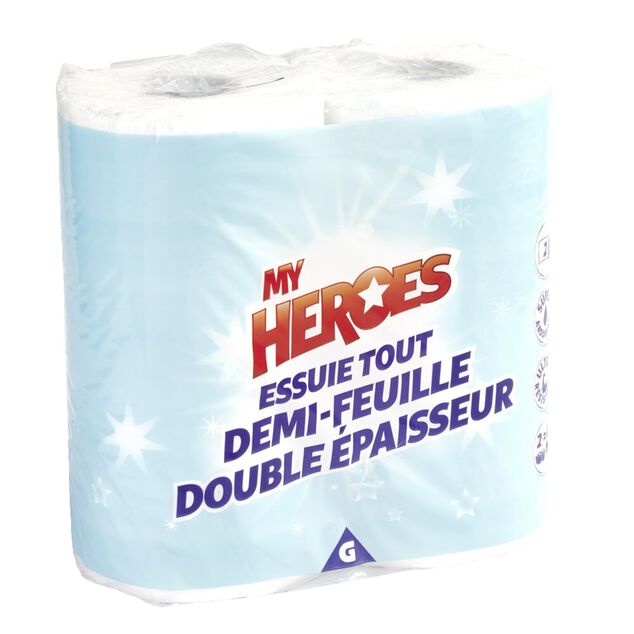 Essuie tout demi-feuille double &eacute;paisseur x 2