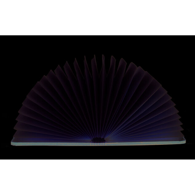 Lampe livre USB en bois 17xH14cm