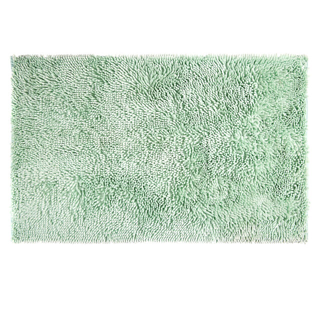 Tapis de bain polyester effet chenille 100x60cm
