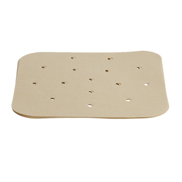 Papier cuisson perfor&eacute; pour friteuse sans huile 25 feuilles 19x19cm