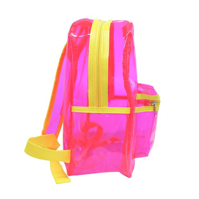 Sac &agrave; dos OMG rose et jaune transparent