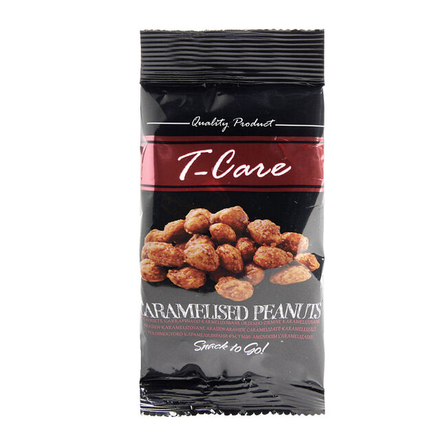 Cacahuètes caramélisées T -CARE sachet de 45gr