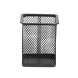 Pot &agrave; crayon m&eacute;tal mesh noir ou blanc 8x8cm