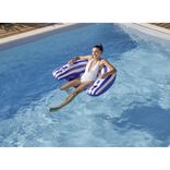 Si&egrave;ge gonflable &agrave; rayures 115x90cm - 3 mod&egrave;les