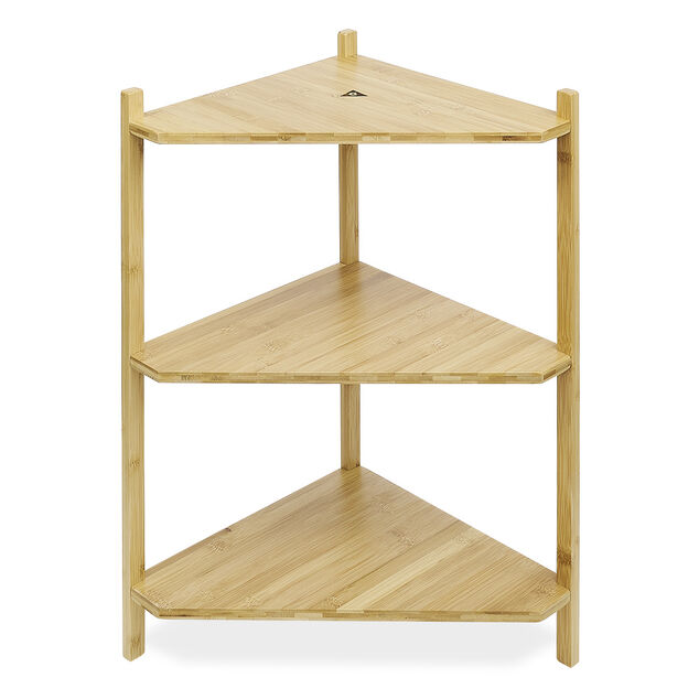 &Eacute;tag&egrave;re d'angle bambou 3 niveaux