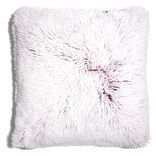 Housse de coussin imitation fourrure grise 45x45cm