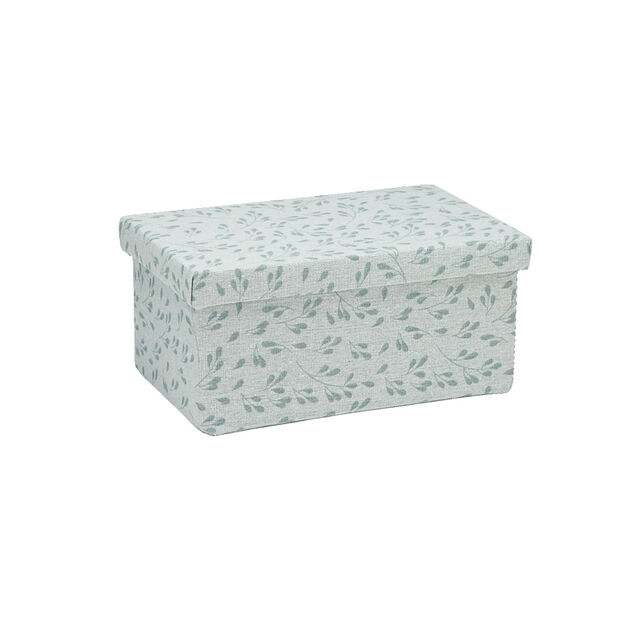 Bo&icirc;te de rangement en carton et coton 27,5x12,5xH17,5cm mod&egrave;le 2 - Taille M